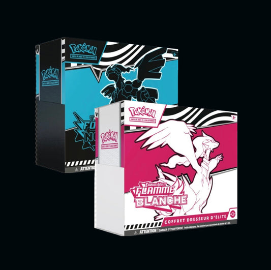 🔥Pack Pokémon ETB Foudre Noir (EV 10.5)+ ETB Flamme Blanche (EV 10.5) – Écarlate & Violet (FR)🔥