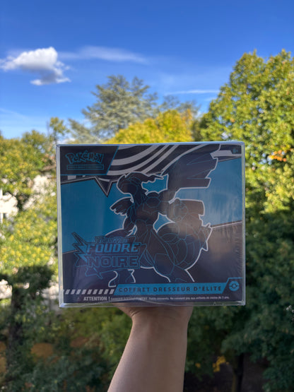 Coffret Dresseur d’Élite – Pokémon Écarlate & Violet : Foudre noir (EV 10.5) (FR)+ protection souple.