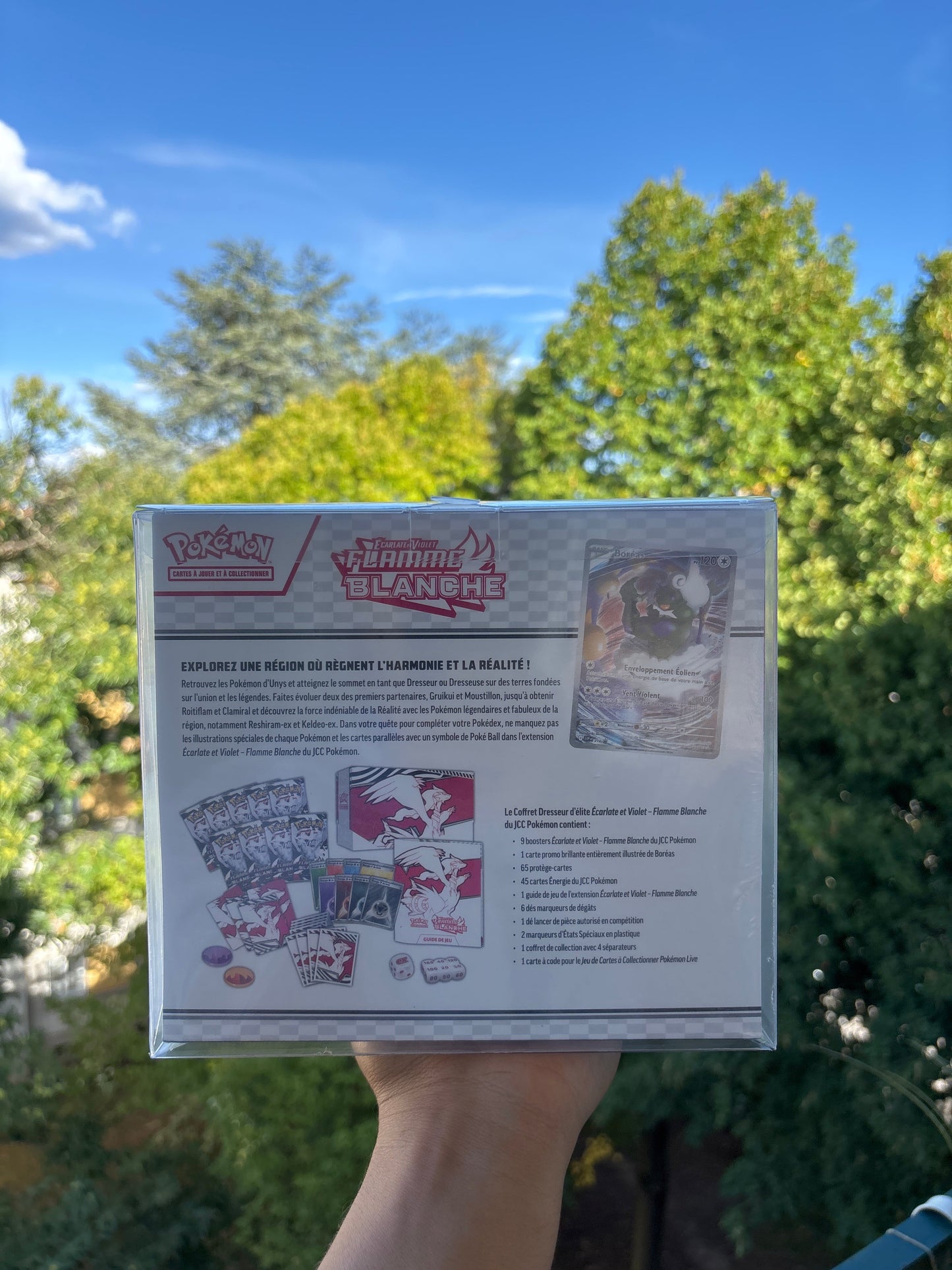 Coffret Dresseur d’Élite – Pokémon Écarlate & Violet : Flamme Blanche (EV 10.5) (FR)+ Protection souple.
