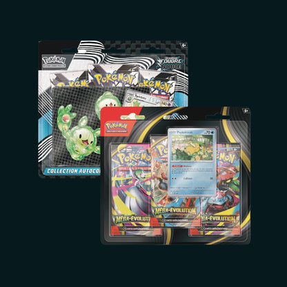 🔥Pack Pokémon – Tripack Foudre Noir (EV 10.5) + Tripack Méga Évolution (ME 01) (FR)🔥
